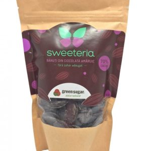 Banuti ciocolata amaruie 70%cacao fara zahar 250g - SWEETERIA