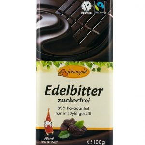 Ciocolata amaruie 85%cacao xylitol eco 100g - BIRKENGOLD