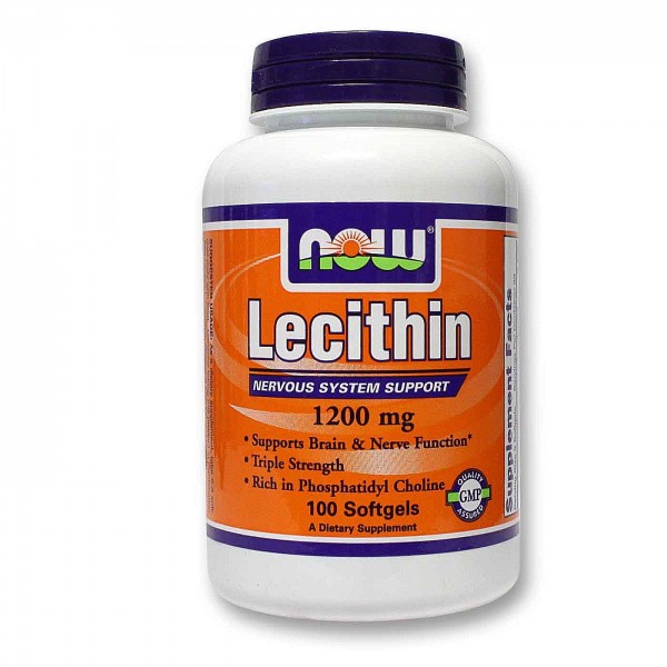 Now Lecithin Non-GMO 1200mg 100 softgels