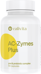 AC-Zymes Plus (60 capsule) supliment alimentar cu pro si prebiotice pentru sistemul digestiv.