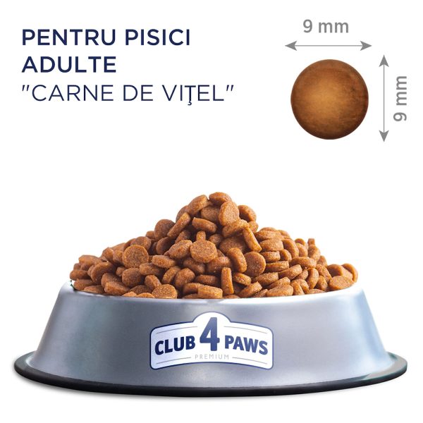CLUB 4 PAWS Premium, Vită, hrană uscată pisici, 14kg - imagine 6