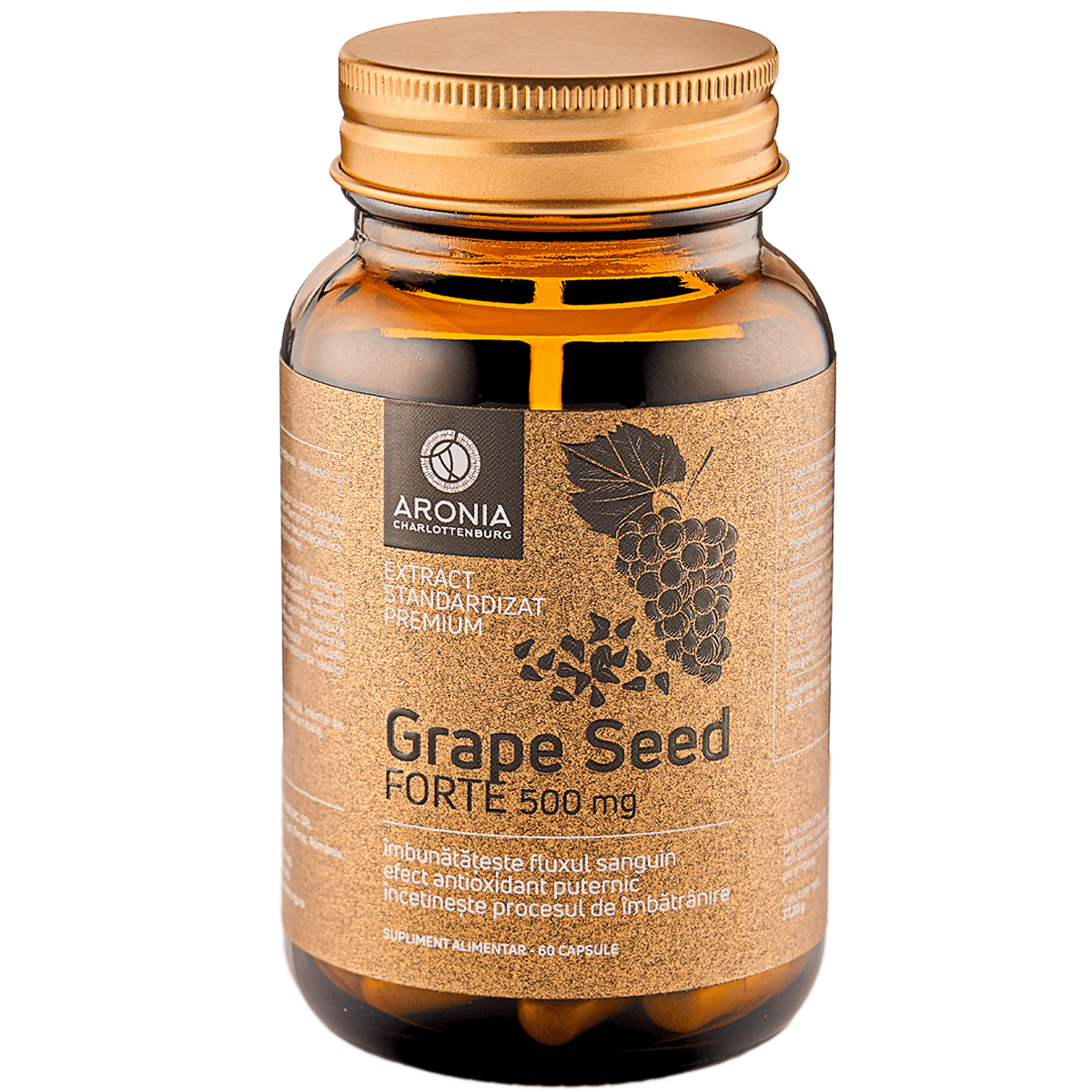 Grape Seed Forte la 500mg — 60 capsule din extract de semințe de struguri cu puternice proprietăți antioxidante și antiinflamatoare 1 Grape Seed Forte la 500mg — 60 capsule din extract de semințe de struguri cu puternice proprietăți antioxidante și antiinflamatoare