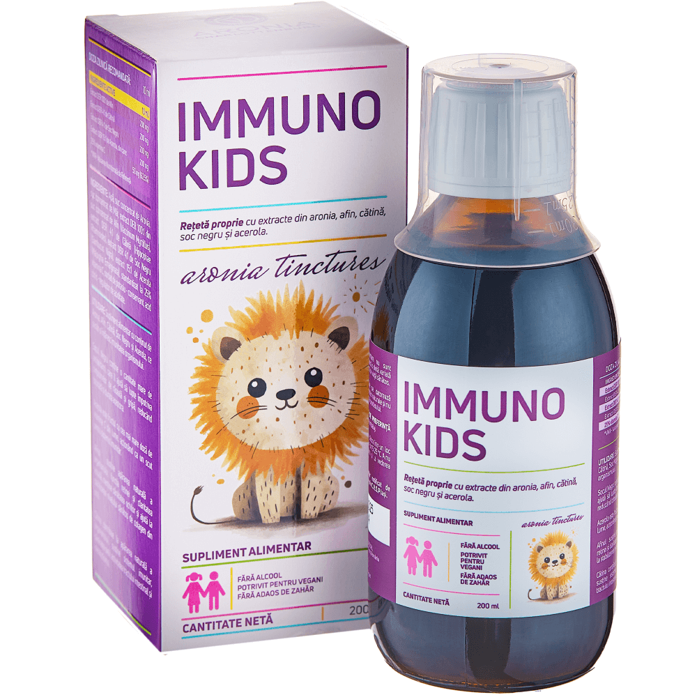 Immuno Kids 200ml — o formulă unică din 5 superfructe minune pentru susținerea imunității celor mici 1 Immuno Kids 200ml — o formulă unică din 5 superfructe minune pentru susținerea imunității celor mici