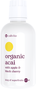 Organic Acai (473 ml) Acai organic cu suc organic de mere si suc organic de cirese negre