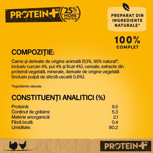 PEDIGREE, XS-XL, Pui și Curcan, conservă hrană umedă câini, (în sos), 800g - imagine 7