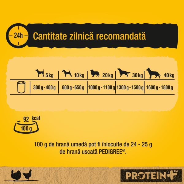 PEDIGREE, XS-XL, Pui și Curcan, conservă hrană umedă câini, (în sos), 800g - imagine 8
