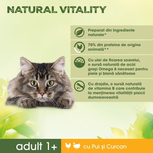 PERFECT FIT Natural Vitality, Pui și Curcan, hrană uscată pisici, 650g - imagine 6