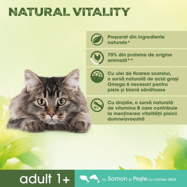 PERFECT FIT Natural Vitality, Somon și Pește alb, hrană uscată pisici, 650g - imagine 5