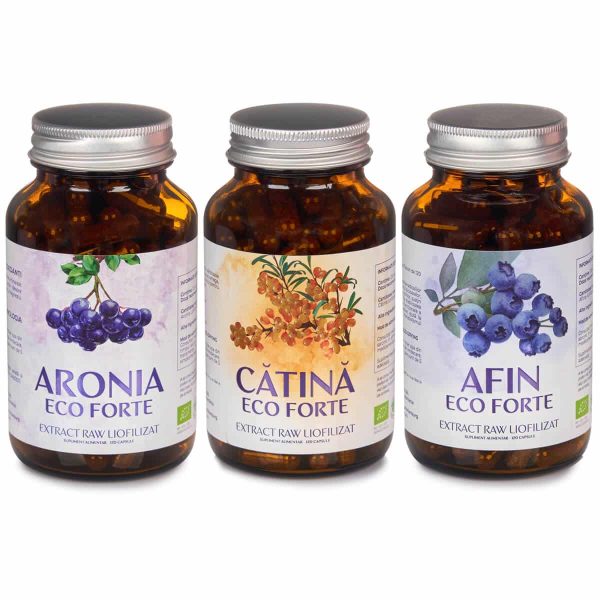 Pachetul Capsule ECO Forte — 3 super fructe într-o formă accesibilă