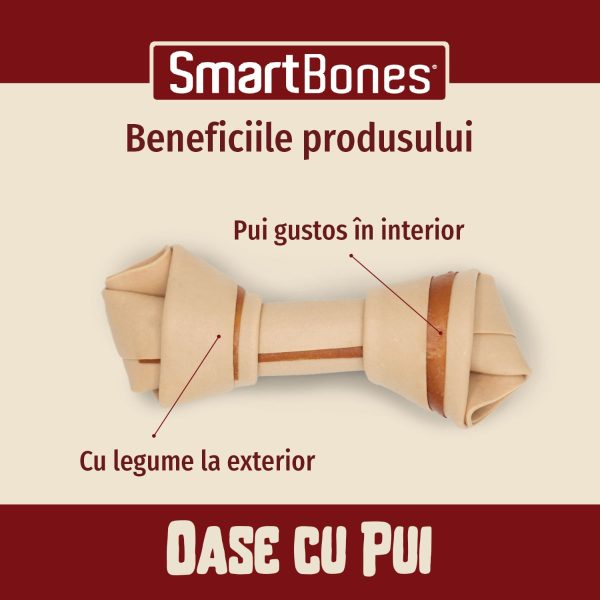 SMARTBONES Classics Chicken Bone Large, recompense câini, Os aromat Pui - imagine 4