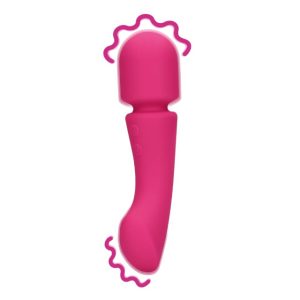 Aparat de masaj LOVELINE Ultra Soft Silicone Double-Sided Wand Vibrator