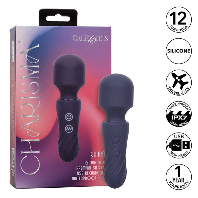 Aparat de masaj și vibrator CALEXOTICS - CHARISMA CHARM, pentru corp si zonele intime, 12 functii de vibratie, mov 1 Aparat de masaj și vibrator CALEXOTICS - CHARISMA CHARM