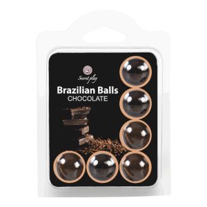 Bile cu ulei de masaj SECRET PLAY Brazilian Balls Chocolate