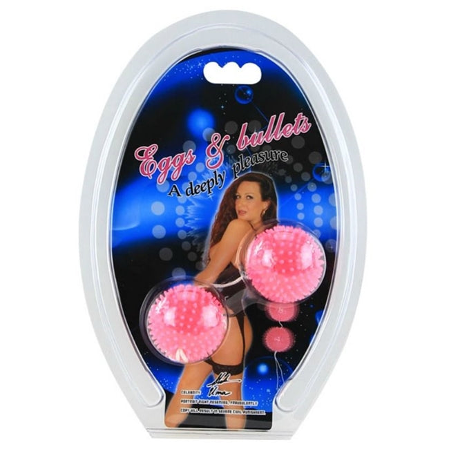Bile roz BAILE, texturate, pentru stimulare intensă, 3.6 cm 1 Bile roz BAILE