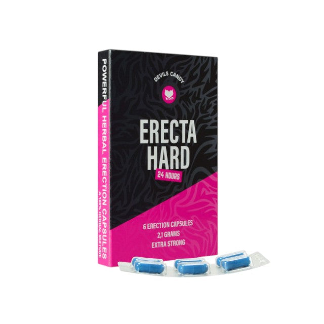 Capsule DEVIL’S CANDY Erecta Hard, pentru erecții puternice și de durată, cu maca și ginseng coreean, 6 buc 1 Capsule DEVIL’S CANDY Erecta Hard
