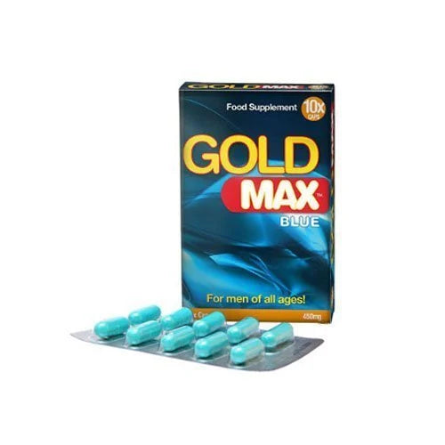 Capsule GOLD MAX Blue, pentru potență masculină, erecții susținute și libido stimulat - 10 bucăți 1 Capsule GOLD MAX Blue