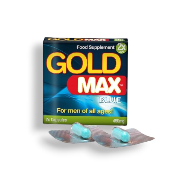 Capsule GOLD MAX Blue, pentru potență masculină, erecții susținute și libido stimulat - 2 bucăți 1 Capsule GOLD MAX Blue