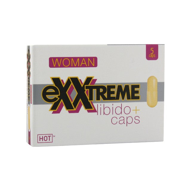 Capsule HOT Exxtreme Libido Caps, pentru creșterea libidoului feminin, cu vitamina B3 și acid folic, 5 buc 1 Capsule HOT Exxtreme Libido Caps