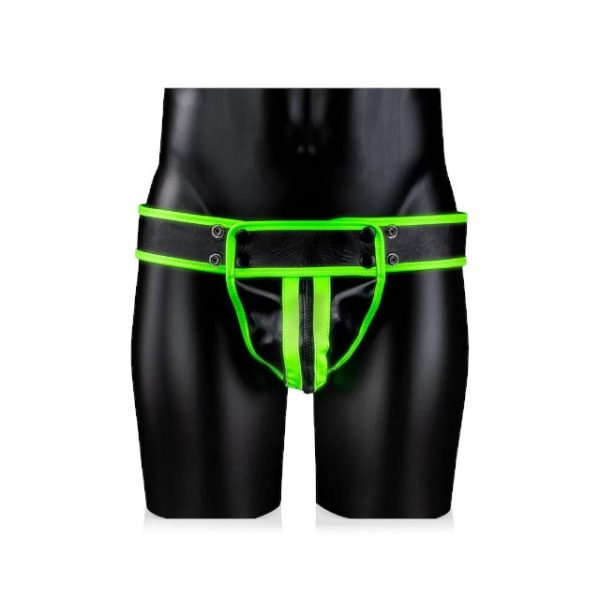 Chilot sexy bărbați OUCH! Striped Jockstrap Glow In The Dark