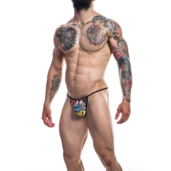 Chilot tanga sexy CUT4MEN - Briefkini Tatto, pentru barbati, multicolor, marime L 1 Chilot tanga sexy CUT4MEN - Briefkini Tatto