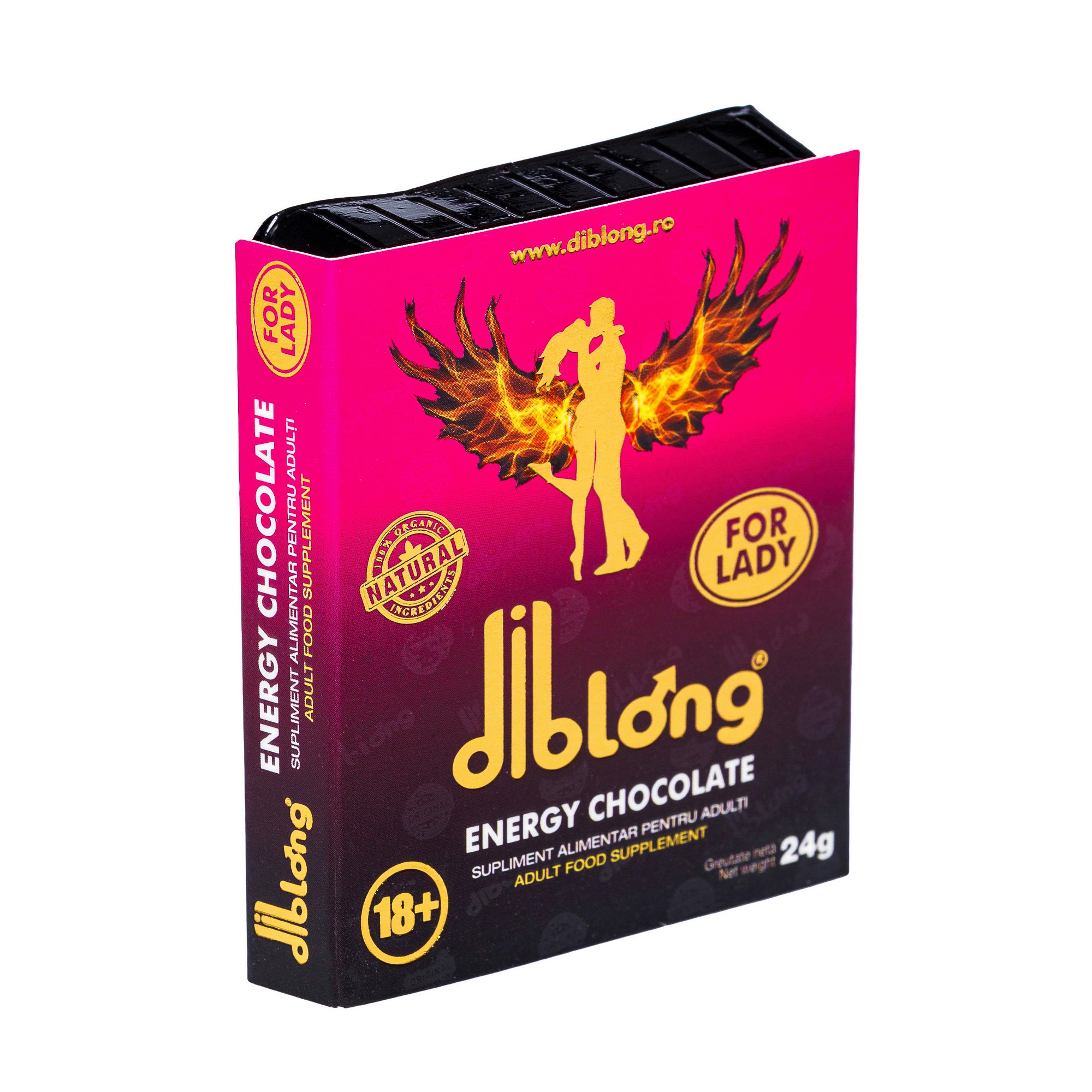 Ciocolata afrodisiac premium concentrat, DIBLONG ENERGY CHOCOLATE for LADY, pentru orgasm intens si cresterea libidoului femeilor, 24g 1 Ciocolata afrodisiac premium concentrat