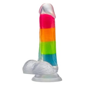 Dildo NEO Elite Glow In The Dark Rainbow Rave