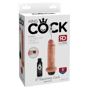 Dildo cu funcție de ejaculare KING COCK 6” Squirting Cock