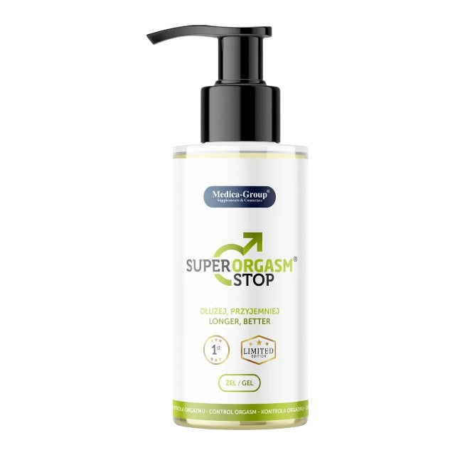 Gel MEDICA-GROUP Super Orgasm Stop, pentru întârzierea ejaculării, efect ușor de răcire, cu aloe vera și mușețel, 150 ml 1 Gel MEDICA-GROUP Super Orgasm Stop