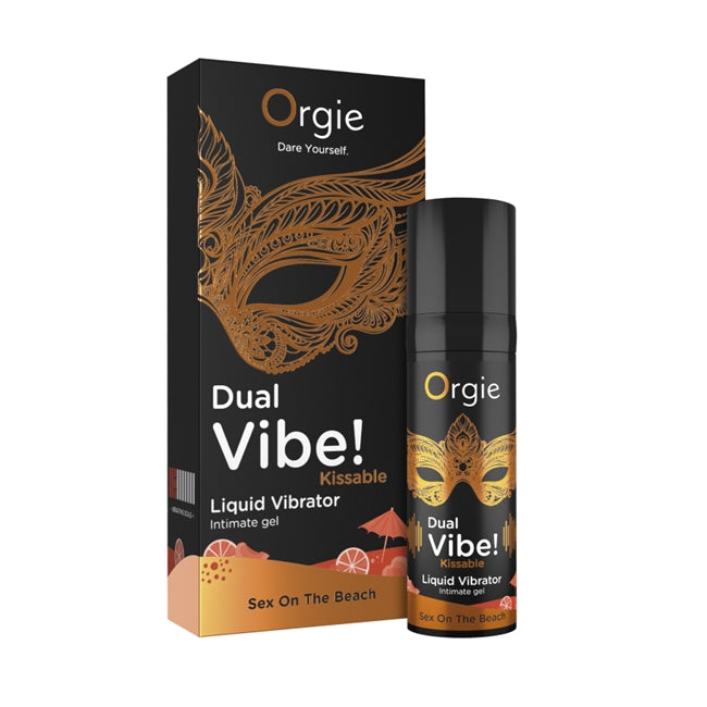 Gel ORGIE Dual Vibe! Kissable - Sex On The Beach, pentru stimulare clitoris si excitare, efect incalzire si furnicaturi, 15 ml 1 Gel ORGIE Dual Vibe! Kissable - Sex On The Beach