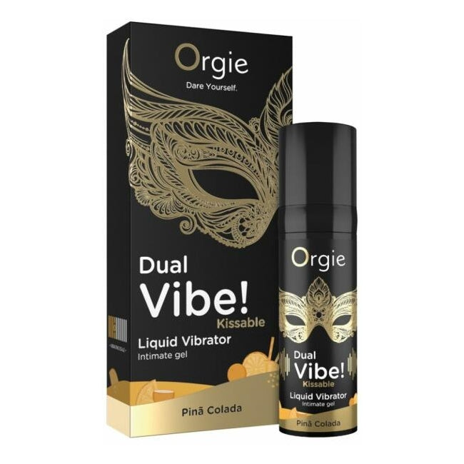 Gel ORGIE Dual Vibe!Kissable - Pina Colada, pentru stimulare clitoris si excitare, efect incalzire si furnicaturi, 15 ml 1 Gel ORGIE Dual Vibe!Kissable - Pina Colada