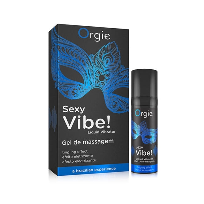 Gel ORGIE Sexy Vibe! Liquid Vibrator, pentru stimulare clitoris si excitare, efect incalzire si furnicaturi, albastru, 15 ml 1 Gel ORGIE Sexy Vibe! Liquid Vibrator