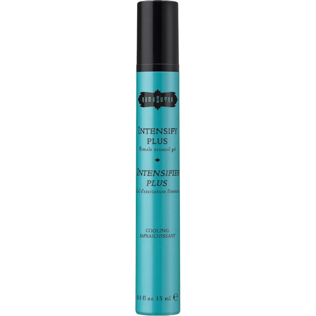 Gel pentru femei KAMASUTRA Intensify Plus, pentru stimulare și excitare, cu efect de răcire și furnicături, cu aromă de mentă, culoare albastru, 12 ml 1 Gel pentru femei KAMASUTRA Intensify Plus
