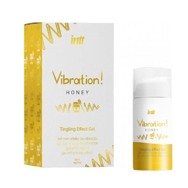 Gel pentru stimulare si excitare, INTT Vibration! HONEY, cu efect de incalzire, ALB Unisex, 15 ml 1 Gel pentru stimulare si excitare