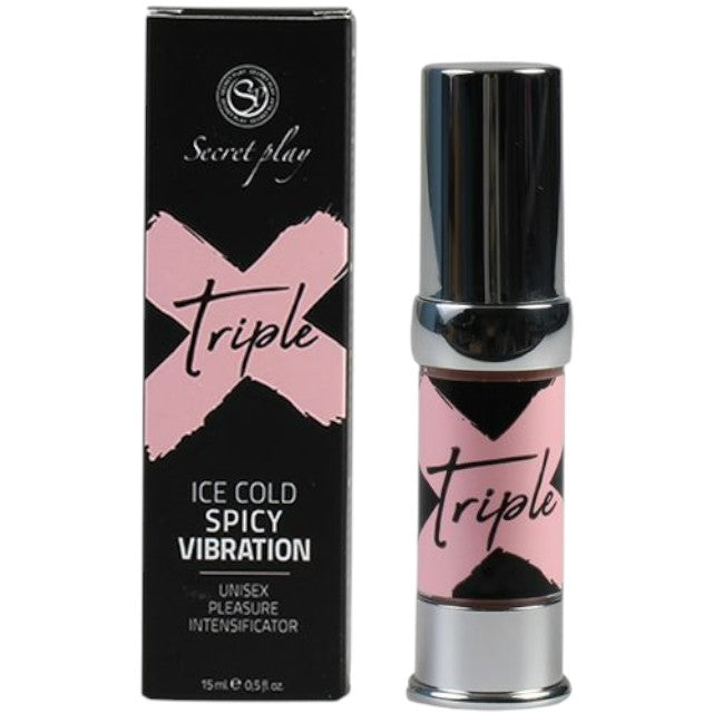 Gel vibrator unisex SECRET PLAY Triple X, pentru stimularea zonelor intime, cu efect triplu de furnicături, încălzire și răcire, 15 ml 1 Gel vibrator unisex SECRET PLAY Triple X