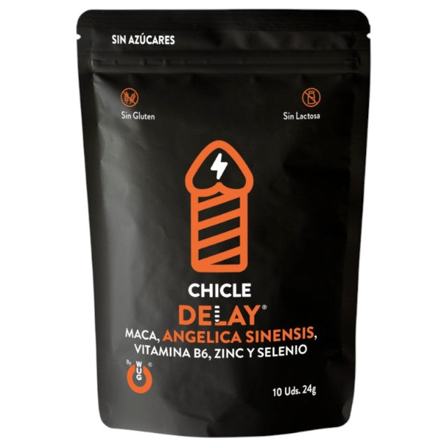 Gumă de mestecat WUG Chicle Delay, pentru întârzierea ejaculării, cu maca, vitamina B6, zinc și seleniu, fără zahăr, 10 buc 1 Gumă de mestecat WUG Chicle Delay