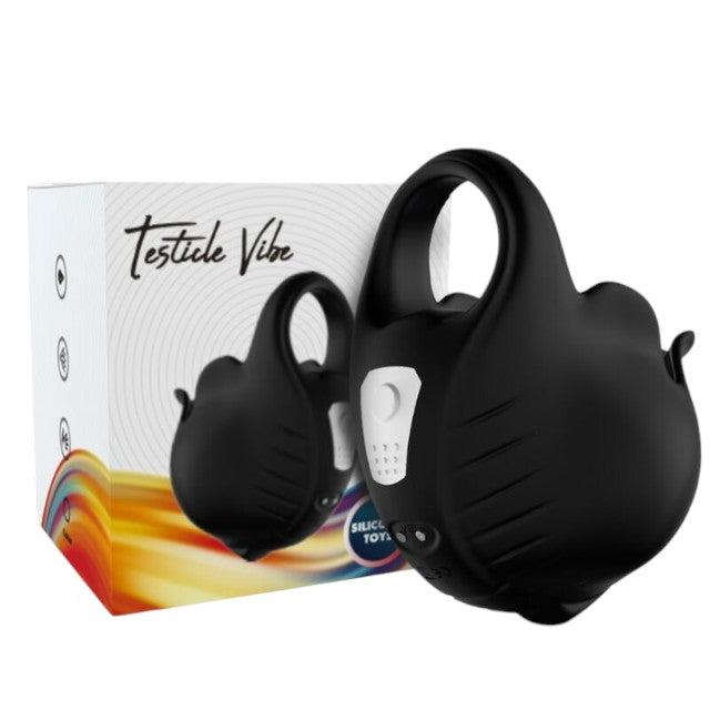 Inel pentru penis ARMONY Cupping Vibrator Ring, cu stimulator pentru testicule, 9*9 functii de vibratie, negru 1 Inel pentru penis ARMONY Cupping Vibrator Ring