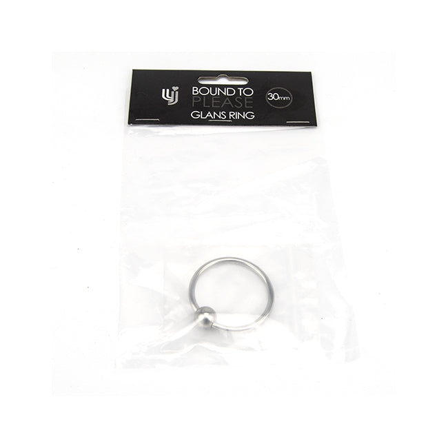 Inel pentru penis Bound to Please - Glans Ring, din metal, argintiu, 30 mm 1 Inel pentru penis Bound to Please - Glans Ring