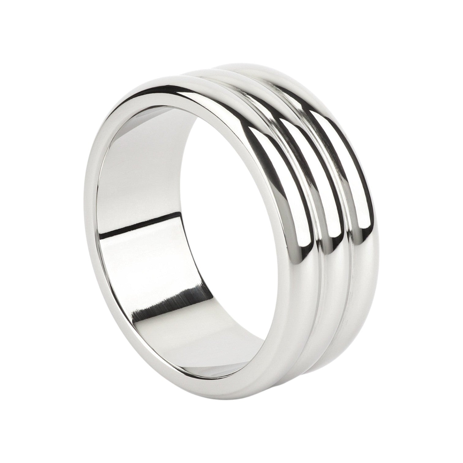 Inel pentru penis MR. STEEL Elegant Deep C-Ring, cu striații, din oțel inoxidabil, diametru 5.5 cm (mare), argintiu 1 Inel pentru penis MR. STEEL Elegant Deep C-Ring