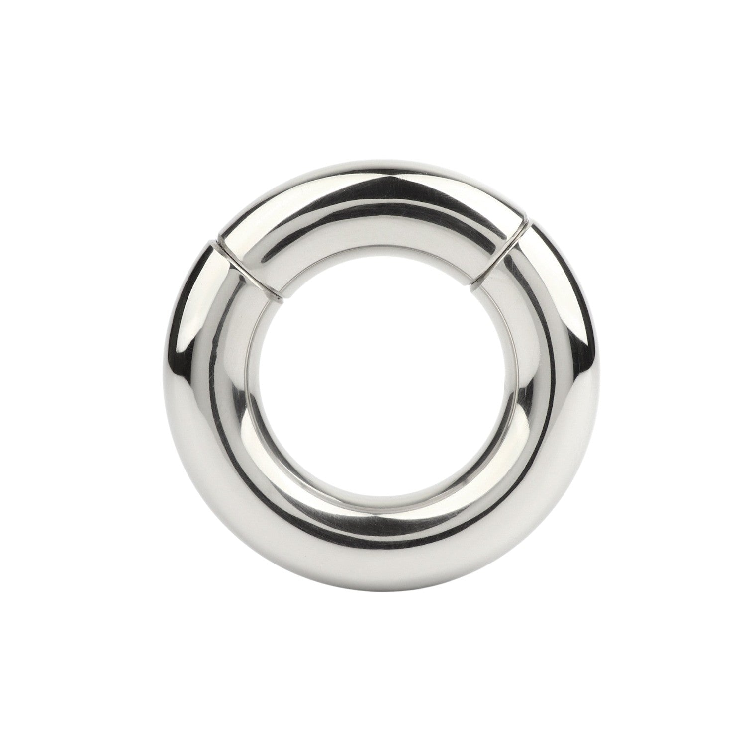 Inel pentru testicule MR. STEEL MBS Stackable Weight, cu deschidere magnetică, din oțel inoxidabil, diametru 4.2 cm (mediu), argintiu 1 Inel pentru testicule MR. STEEL MBS Stackable Weight