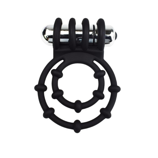 Inel vibrator RevRings - Double Vibrating Cock Ring, pentru imbunatatirea performatelor sexuale, Negru 1 Inel vibrator RevRings - Double Vibrating Cock Ring