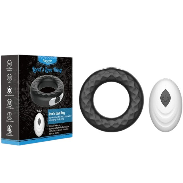 Inel vibrator pentru penis ARMONY Lord’s Love Ring, control prin telecomanda, 10 functii de vibratie, rezistent la apa, negru 1 Inel vibrator pentru penis ARMONY Lord’s Love Ring