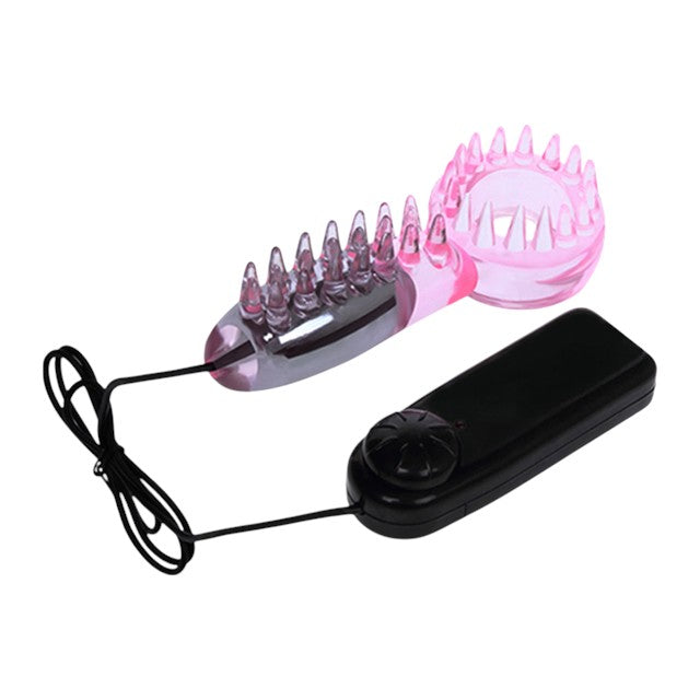 Inel vibrator pentru penis BAILE Couples Collection, control prin telecomandă cu fir, diametru 2 cm, roz transparent 1 Inel vibrator pentru penis BAILE Couples Collection