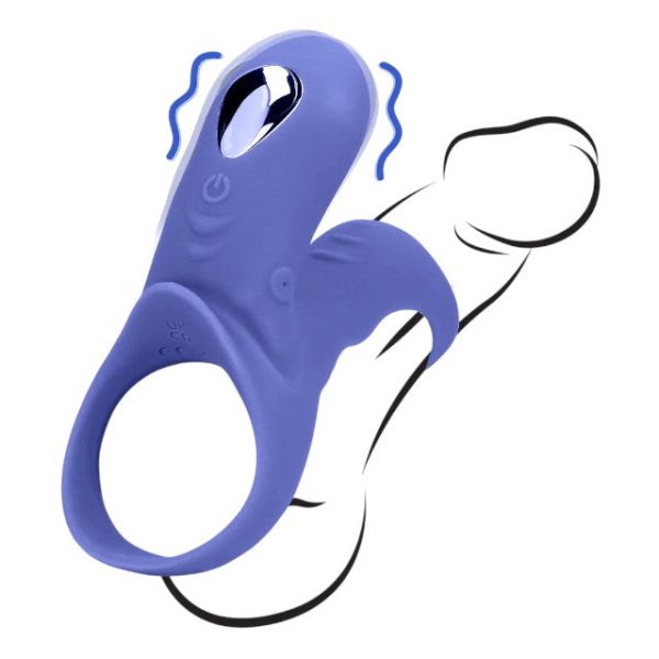 Inel vibrator pentru penis LOVELINE Cockring with Clit Stimulation