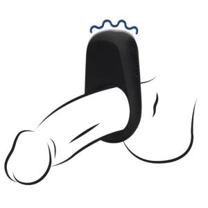 Inel vibrator pentru penis LOVELINE Vibrating Cock Ring, din silicon moale, 10 funcții de vibrație, negru – ofertă, preț și specificații