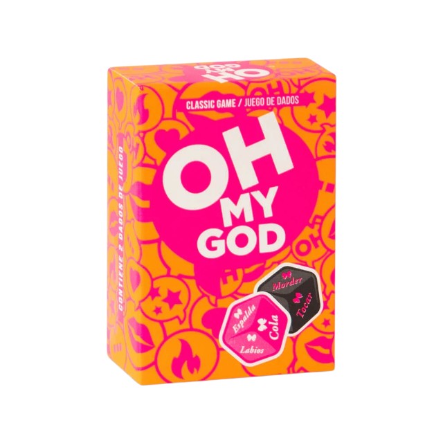 Joc erotic pentru cupluri SEXITIVE Oh My God, include 2 zaruri cu provocări și părți ale corpului (instrucțiuni în limba spaniolă) 1 Joc erotic pentru cupluri SEXITIVE Oh My God