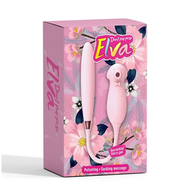 Jucarie sexuala Elva Dual Purpose, 9 functii de stimulare cu aer, 7 trepte de vibrare, roz, rezistent la apa 1 Jucarie sexuala Elva Dual Purpose