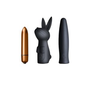 Kit SILHOUETTE Dark Desires cu vibrator bullet + 2 huse interschimbabile