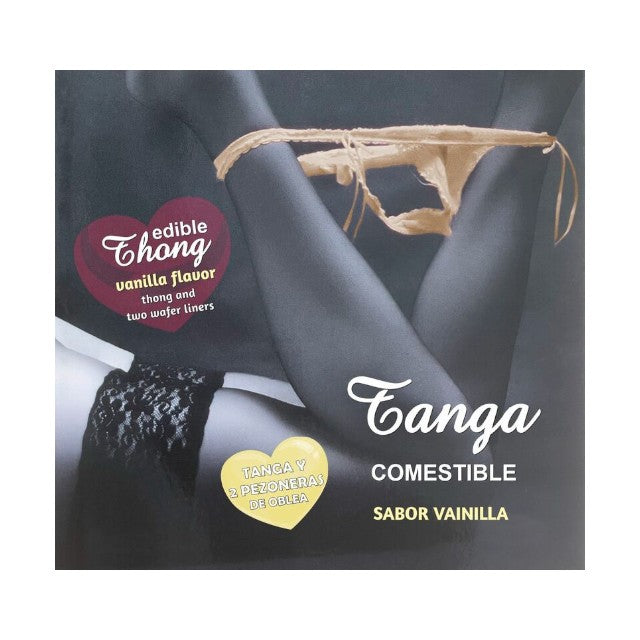 Lenjerie comestibilă DIVERTY SEX Edible Thong, cu ornamente pentru sâni și zona intimă, gust de vanilie (model 4870) 1 Lenjerie comestibilă DIVERTY SEX Edible Thong