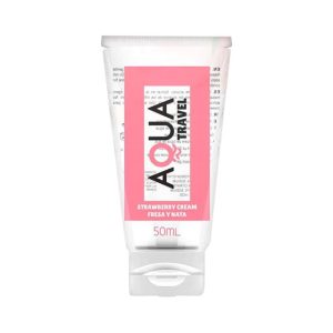 Lubrifiant cu aromă AQUA TRAVEL Strawberry Cream