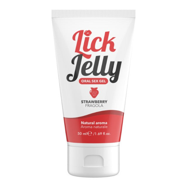 Lubrifiant cu aromă LICK JELLY Strawberry, pe bază de apă, cu aromă naturală de căpșuni, 50 ml 1 Lubrifiant cu aromă LICK JELLY Strawberry